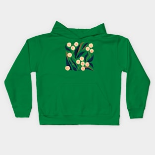 Green Floral Kids Hoodie